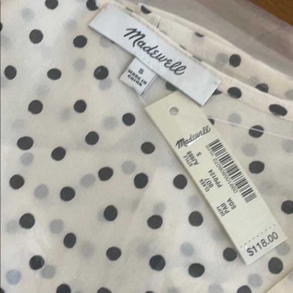 Madewell silk shoulder ruffle top NWT - Picture 4 of 6